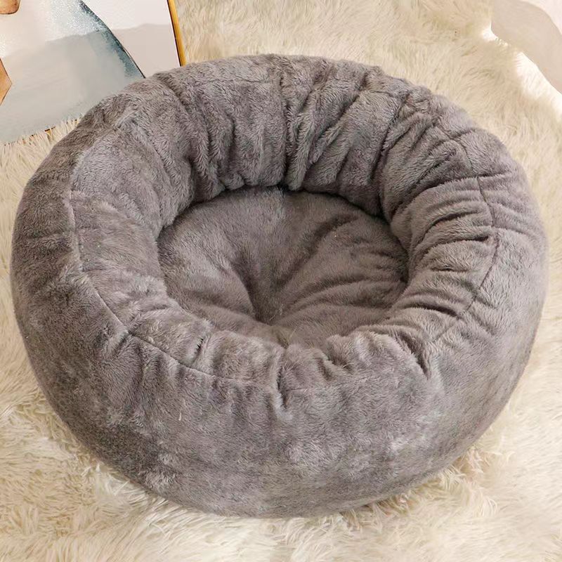 小型犬用ベッド、北極ベルベット製丸型ベッド、猫用ベッド、四季通用ペット用品、冬用保温、厚手で暖かい|undefined