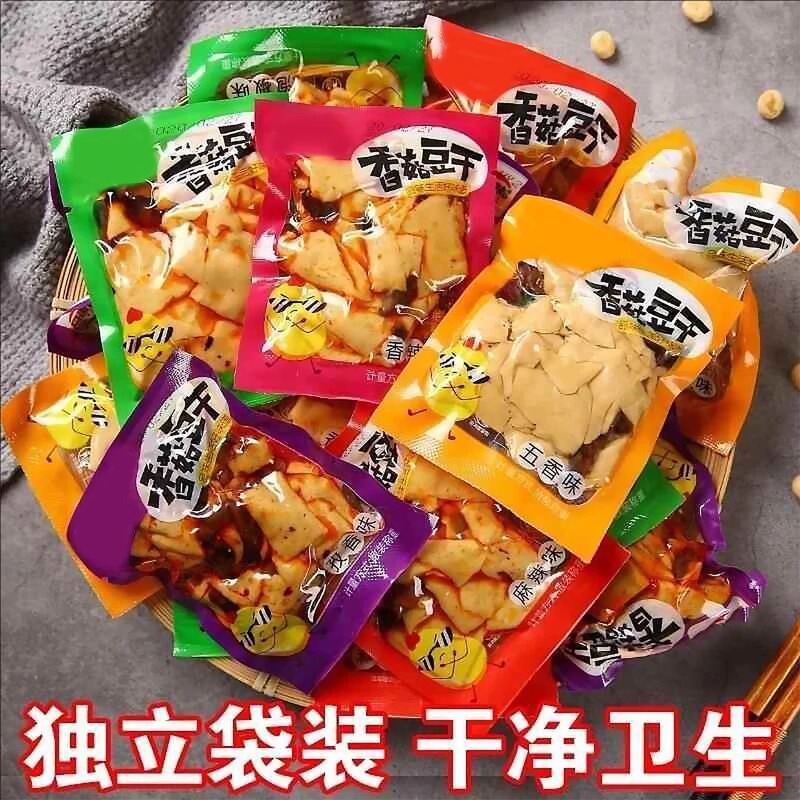 Shiitake Mushroom Dried Tofu, Dried Tofu, Five-Spice Spicy Flavor, Individually Packaged, Delicious Dormitory Snacks, Ready-To-Eat, Ready-To-Eat While Watching Dramas