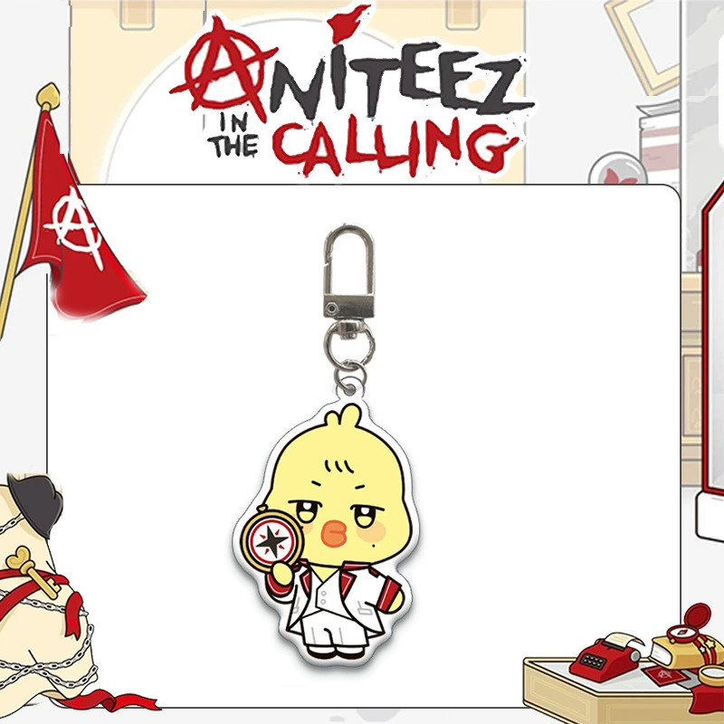 Акриловый брелок (ATEEZ) IN THE CALLING — двусторонняя печать, одиночная застёжка, 5,5 см