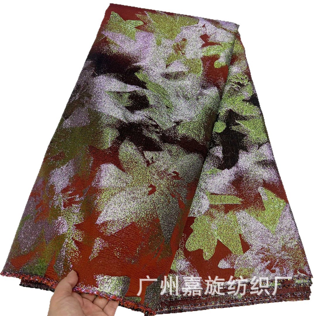 5 yardas de tela jacquard europea y americana de alta calidad con estampado floral dorado para vestidos de moda, qipaos, trajes y gabardinas. image 6