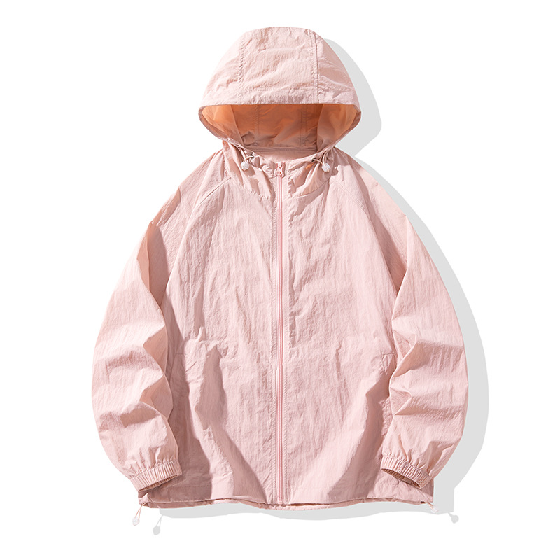 Chaqueta de Protección Solar con Capucha para Pareja, de Nailon, Con Capucha, para Uso Diario