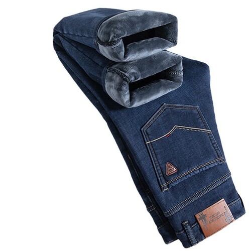Direct Manufacturer Sale Spring and Autumn Season Men's Straight Leg Loose Thicken Fleece Warm Business Elastic Casual Pants