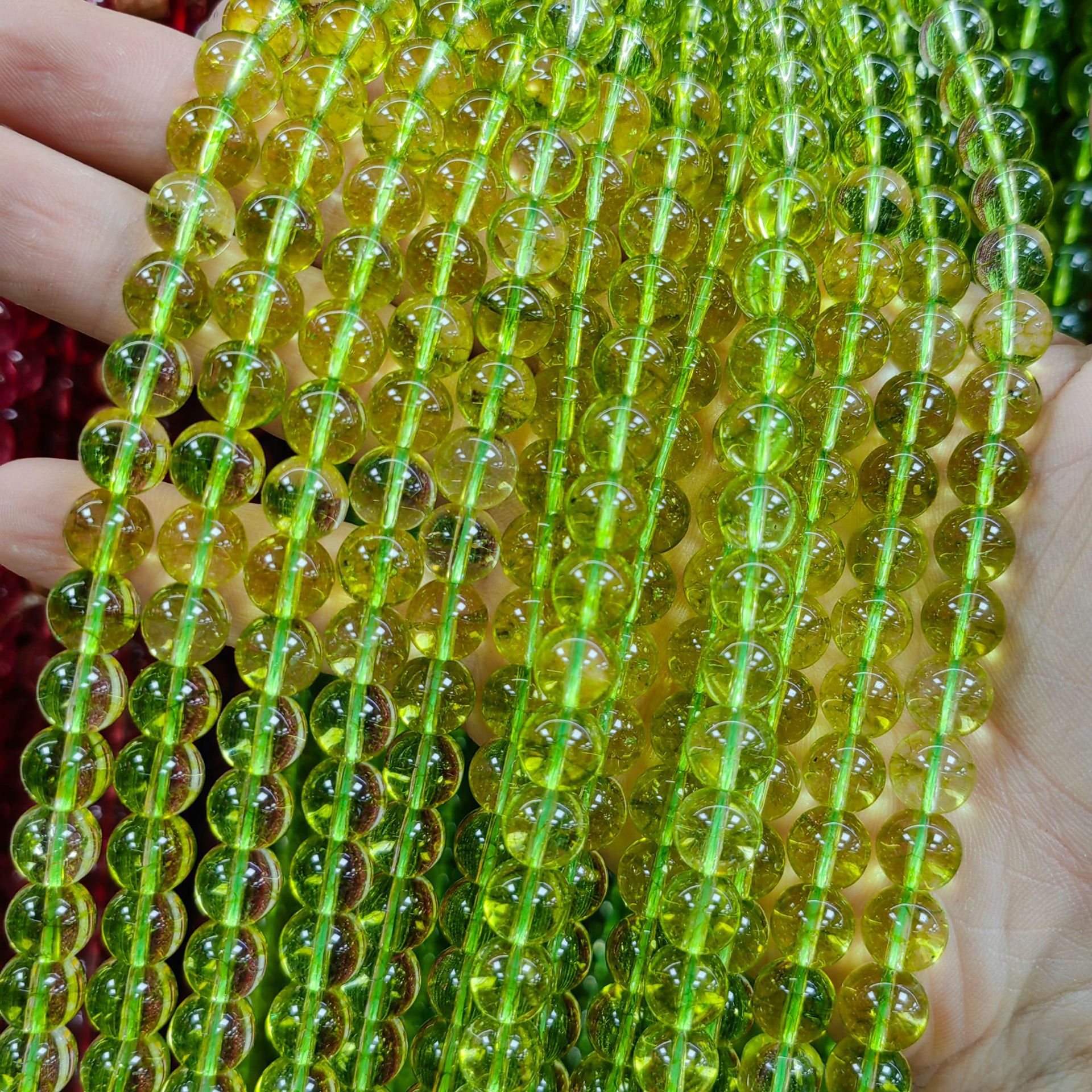 Vidrio de alta imitación cristal fantasma multicolor cuentas dispersas semiacabadas accesorios de joyería DIY cuentas hechas a mano al por mayor