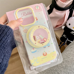デザート犬のイラストが入った、Apple 16 Pro Max、iPhone 14、磁気吸着式13スタンド、12/15対応のスマホケース