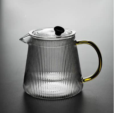 Glass teapot, set, filter, capacious tea