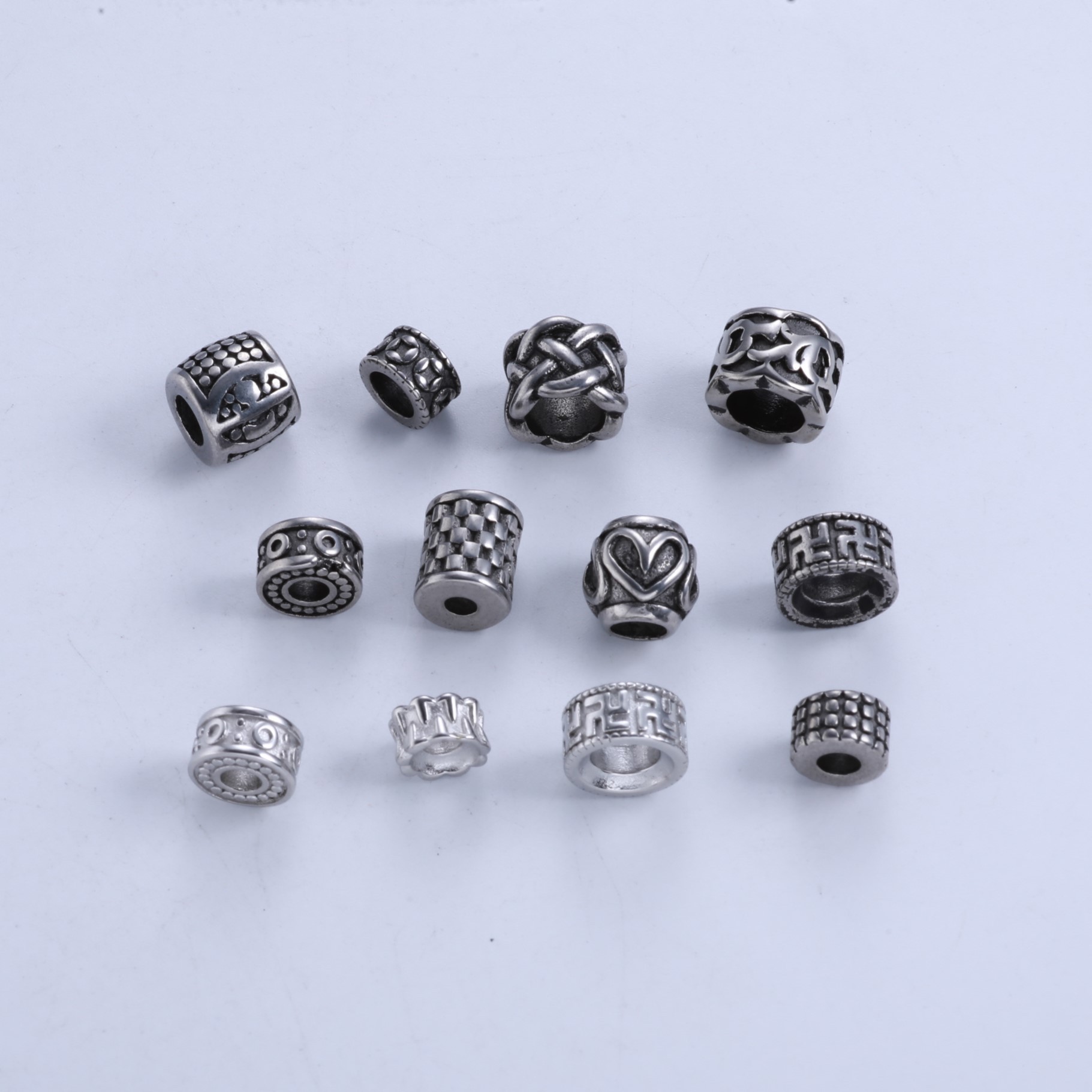 Titanium Steel Woven Pineapple Knot Spacer Beads for DIY Jewelry
