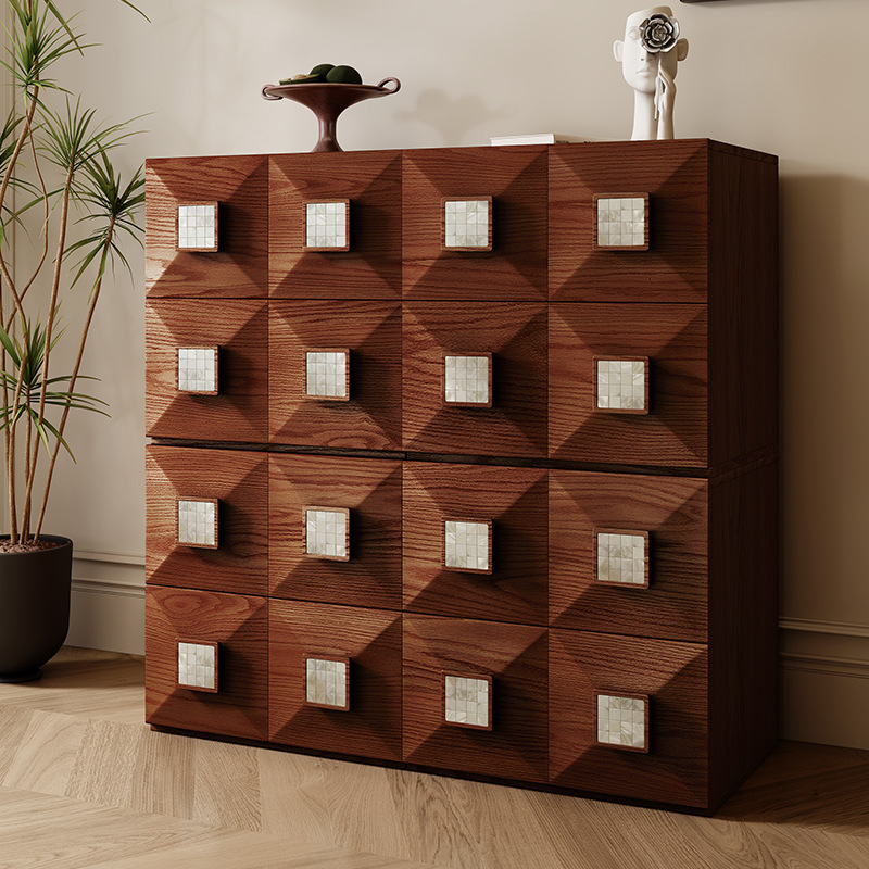 Gabinete combinado de módulo de estilo antiguo sala de estar armario de almacenamiento multifuncional sofá armario lateral estilo retrógrado francés mesa de cabezal de cama armario de televisión