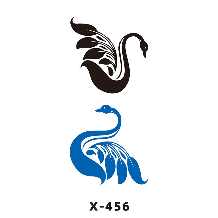 Arco de flor pequeña pegatinas de tatuaje fresco 3D dibujos animados transfronterizo Henna rosa impermeable texto en inglés pegatinas de tatuaje