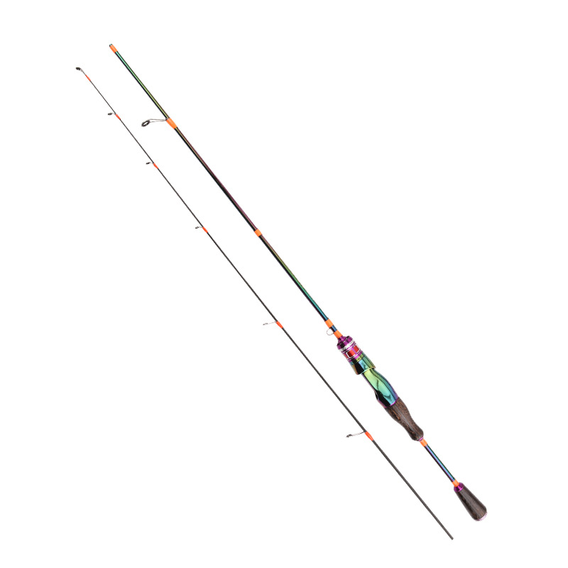 Nueva varilla de boca de caballo de carbono, tira blanca, Micro UL ajustable varilla de pesca de madera maciza, varilla sólida, engranaje de pesca de recubrimiento ligeramente galvanizado