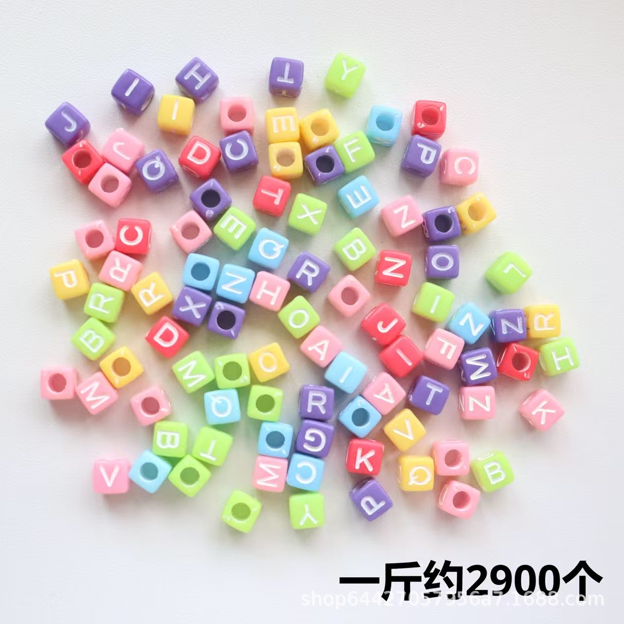 Cuentas de letras de patrón acrílico de agujero pasante cuentas sueltas diy pulsera de cadena de teléfono móvil joyería de cadena de todo fósforo accesorios con cuentas