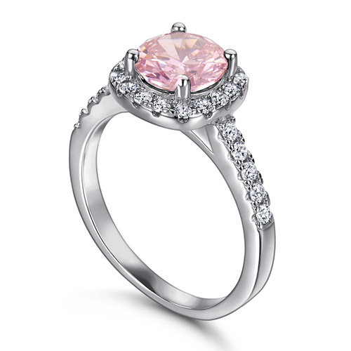 Tonglin 925 sterling silver ring women's opal ring red corundum colored zircon ring index finger ring engraving manufacturer on behalf of