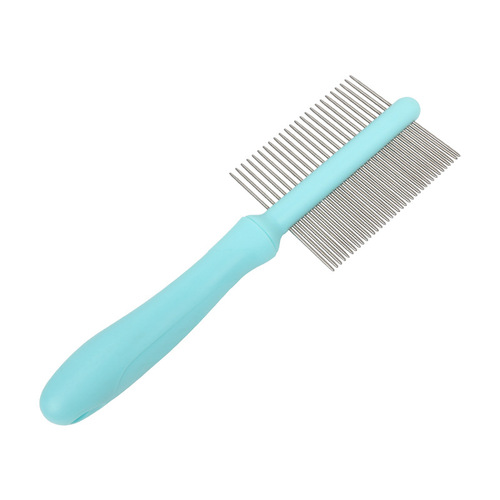 Pet comb factory customized dog grooming comb double row of dense teeth to remove floating hair daily grooming brush