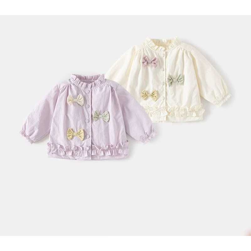 Весенне-осенняя коллекция детской одежды для девочек 2025 года. Модные топы с длинным рукавом для малышек, стиль принцессы.