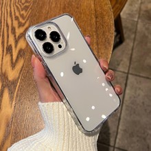 简约15大孔太空壳适用苹果14pro透明iphone13手机套tpu软12promax