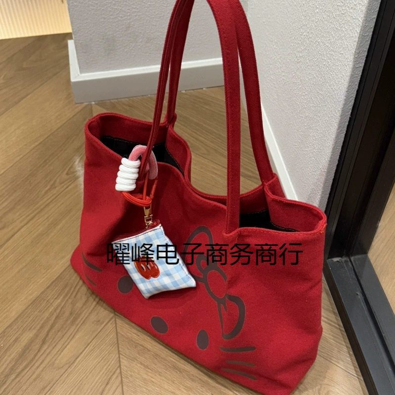 Новая холщовая сумка большой вместимости, милая студенческая сумка через плечо, портативная для поездок на работу