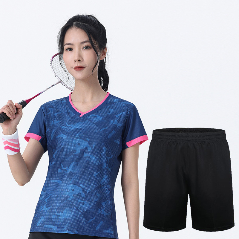 Female B351 blue +053 black shorts