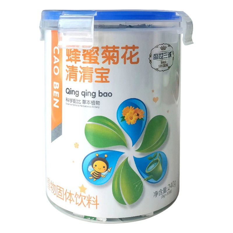 Кальций, железо, цинк, мед, хризантема, жимолость, боярышник, желудочная оболочка курицы, пробиотики, твердый напиток-смесь для детей, Цинцинбао.
