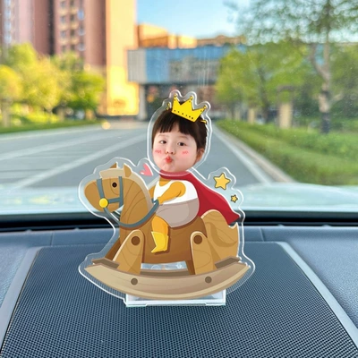 Car ornaments — ornaments solar photo car - vehicle-mounted-solar-battery-dual-use-model-single-person-shaking-head-f65-model