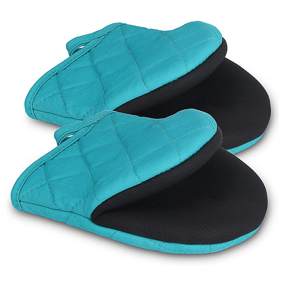 Guantes de aislamiento térmico de silicona antideslizantes transfronterizos, clip de pico de pato, horno de microondas de cocina, antiescaldado, engrosamiento, guantes de goma para hornear