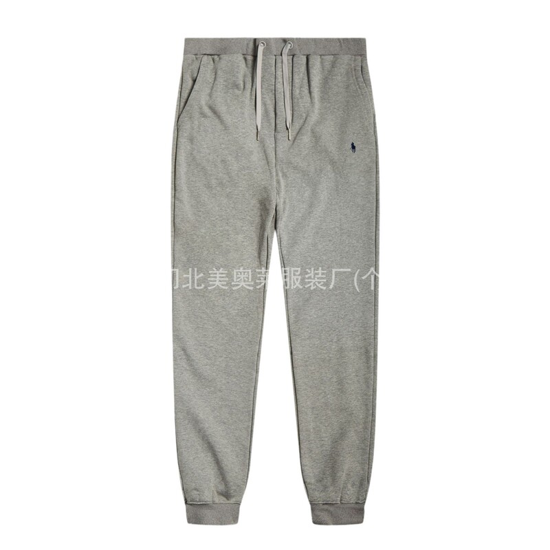 Winter New Rl Polo Pony Logo Original Label Men's Sweatpants Fleece-Lined Thickened Warm Pants Casual Pants Men's Long Pants