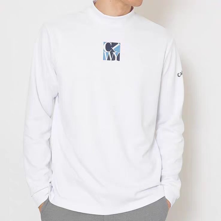 Spring and Autumn New Golf Men's Round Neck Long Sleeve T-Shirt Fashion Sports Ball Clothes Loose Slimming Quick-Drying Top