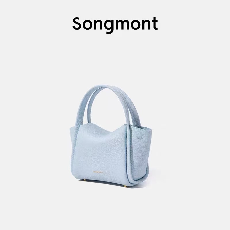 Songmont山下有松元宝包设计师款头层牛皮手提mini系列菜篮子包秋|undefined