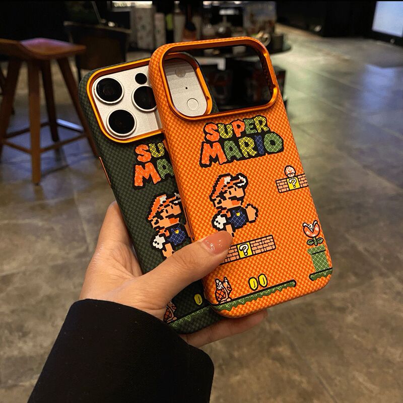 Suitable for iPhone 18 Pro Max Super Mario Kevlar Matte Magnetic Phone Case, Apple 17 Full Cover 16 Suitable for iPhone 18 Pro Max Super Mario Kevlar Matte Magnetic Phone Case, Apple 17 Full Cover 16