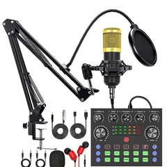 外国貿易専用 v8s 統合サウンドカードライブブロードキャスト歌う音修理ノイズリダクションマイク携帯電話とコンピュータのフルセット bm800 マイク