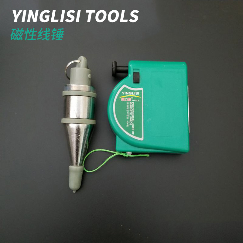 供应线坠磁性多功能线锤500g批发线坠线建筑装修垂直收缩收紧线