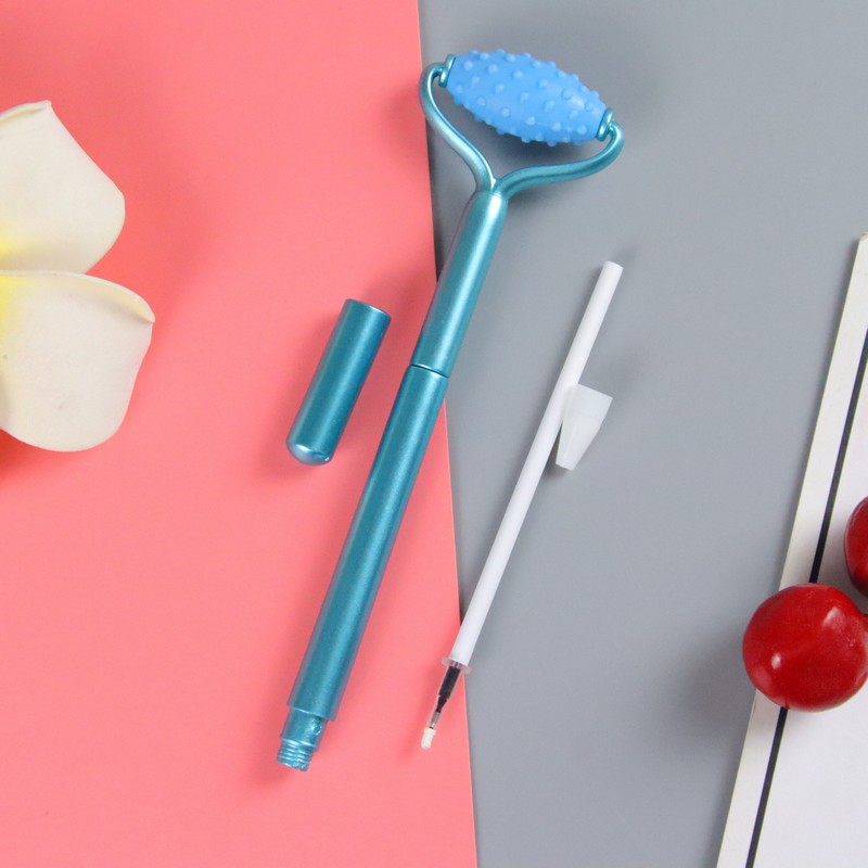 Pluma de gel de masaje de descompresión creativa pluma de modelado de diversión pluma de gel de galvanoplastia de color sólido pluma de agua de papelería de estudiante al por mayor