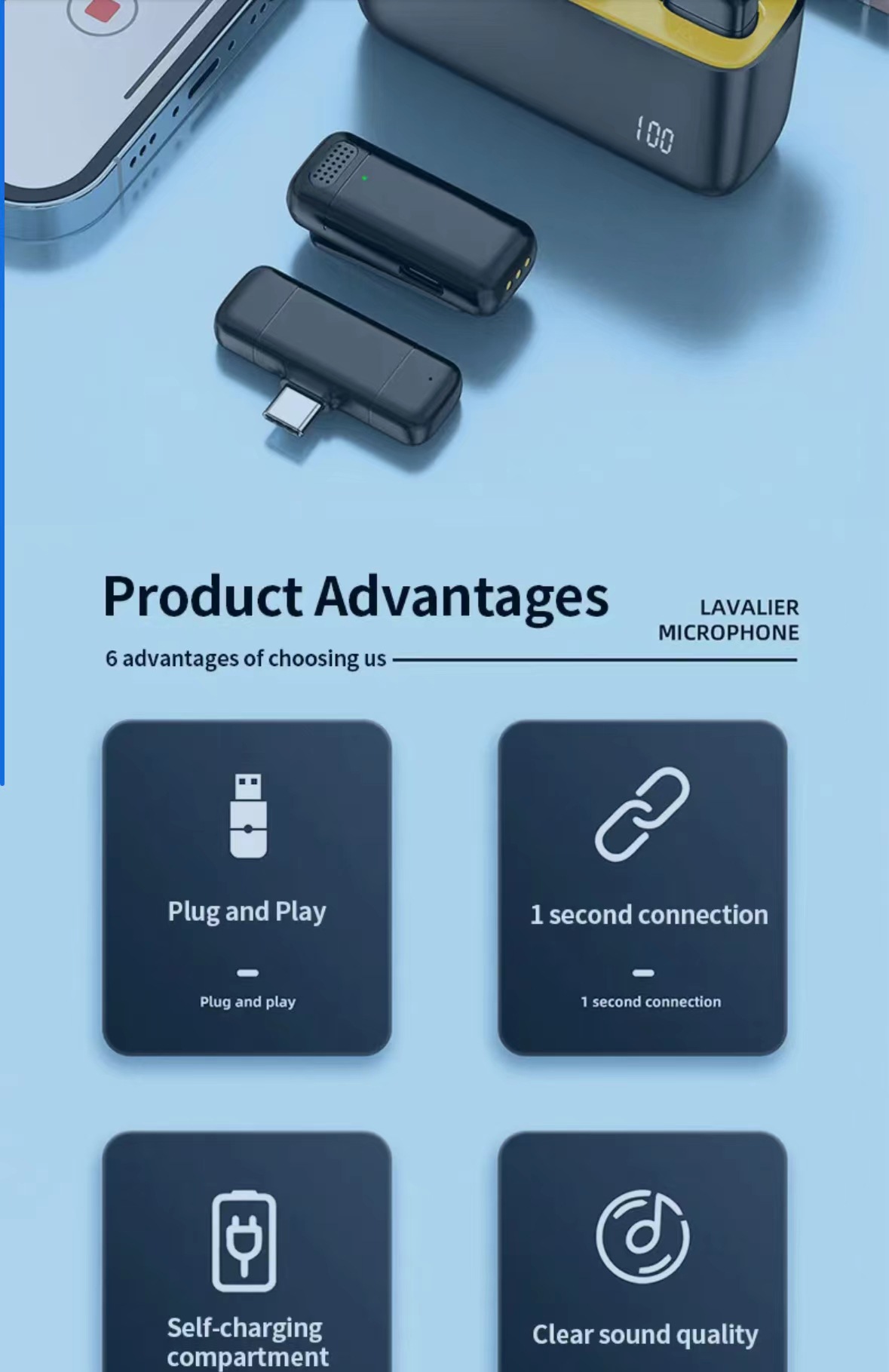 K6 Wireless Lavalier Microphone