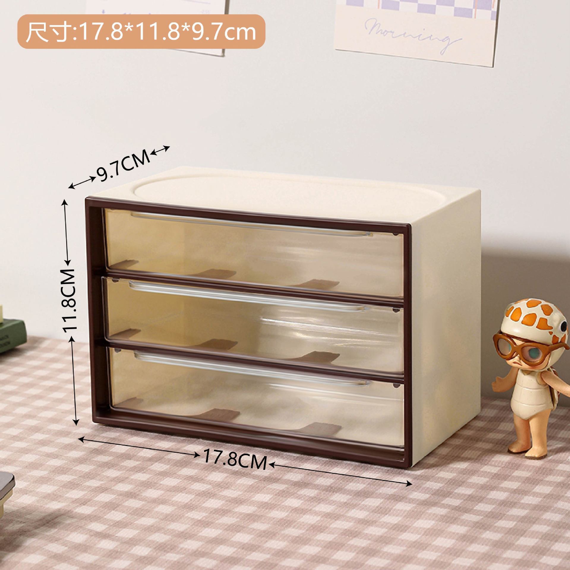 Corazón de niña ins viento nueve gongge estudiantes escritorio polvo cajón caja de almacenamiento papelería joyería cosméticos almacenamiento