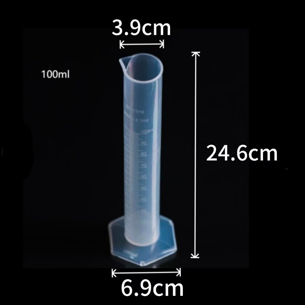 cilindro de medición de taza de plástico herramienta de pesaje resistente a altas temperaturas línea azul cilindro de medición pp escala cilindro de medición taza barril de medición