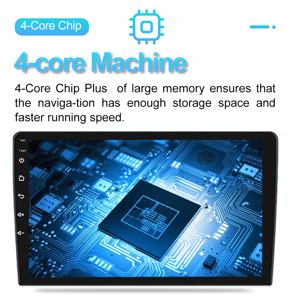 10inch Car Navigation Supports Carplay Built-In Wifi Supports Ahd Input Android Universal Car Display