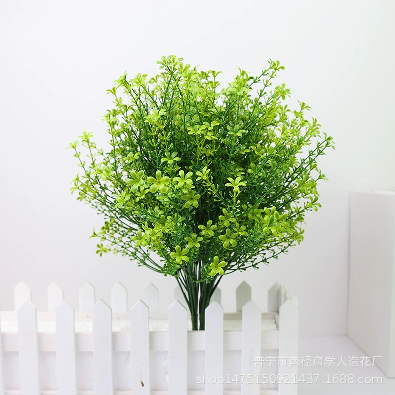 Моделирование стены растения с травой Пластиковый цветок Ручка для растений в горшке Набор водных растений Зеленые растения Садовая инженерия Ландшафтный дизайн Искусственный цветок Plug-in