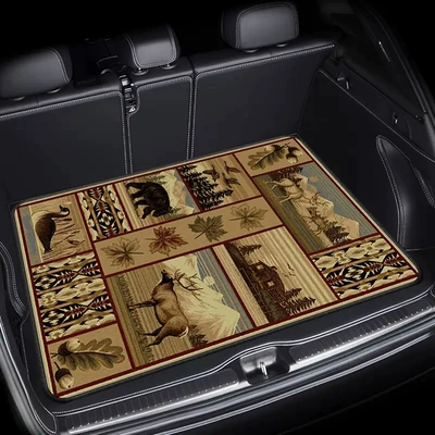 American-Style Car Trunk Mat, Wear-Resistant, Avtomobil döşəmə paspasları - trunk-mat-15-75100cm-crystal-velvet-dot-bottom