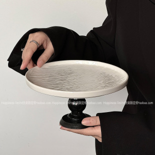Fruit Cake Tray Table Light Luxury Decoration Solid Wood Fruit Plate High Foot Disc Household Simple Dried Fruit