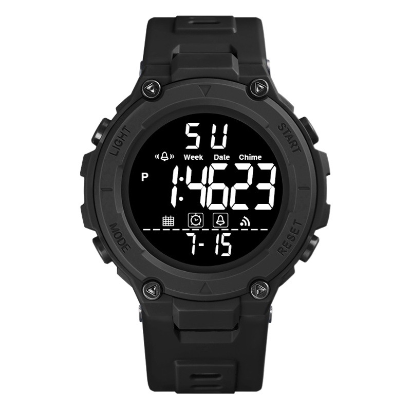 Nueva moda deportiva al aire libre reloj electrónico de los hombres de los estudiantes multifunción reloj de alarma luminosa reloj electrónico al por mayor