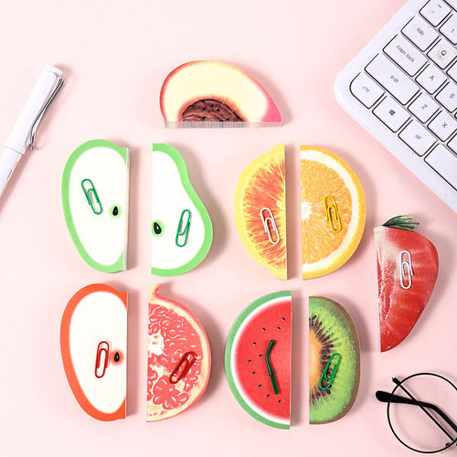 Creative fruit shape series note pad, compact and portable, office study note recording note paper wholesale