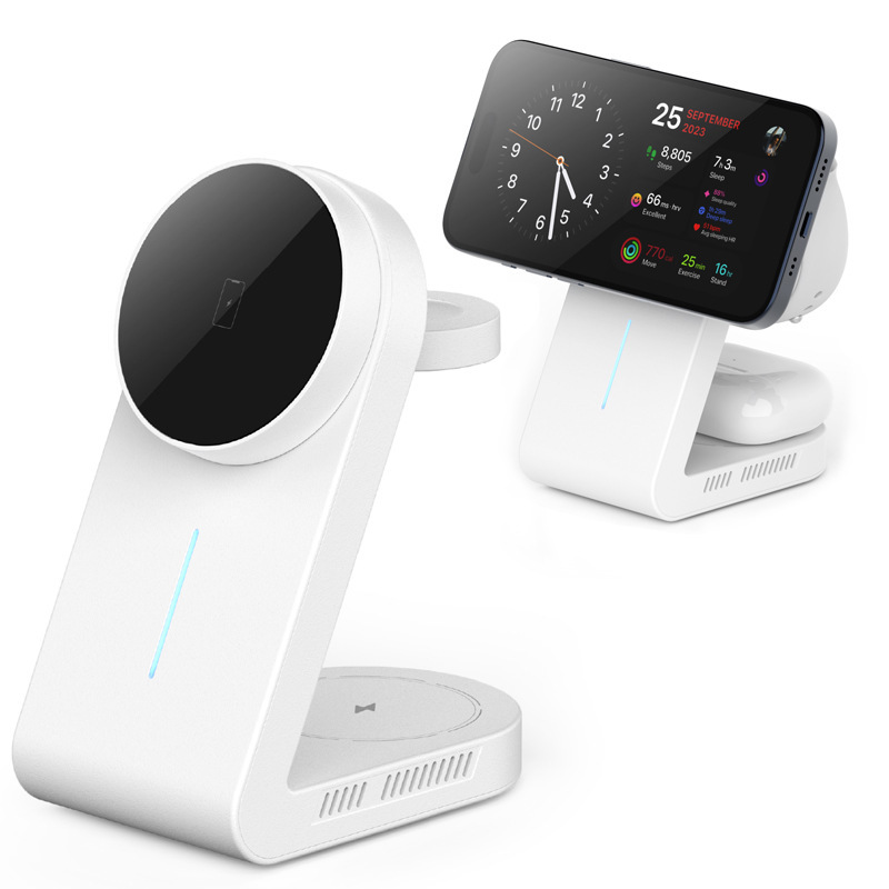 New Foldableing Magnetic Multifunctional Three-In-One Wireless Charger Suitable for Apple 15Magsafe Mobile Phone Charger New Foldableing Magnetic Multifunctional Three-In-One Wireless Charger Suitable for Apple 15Magsafe Mobile Phone Charger