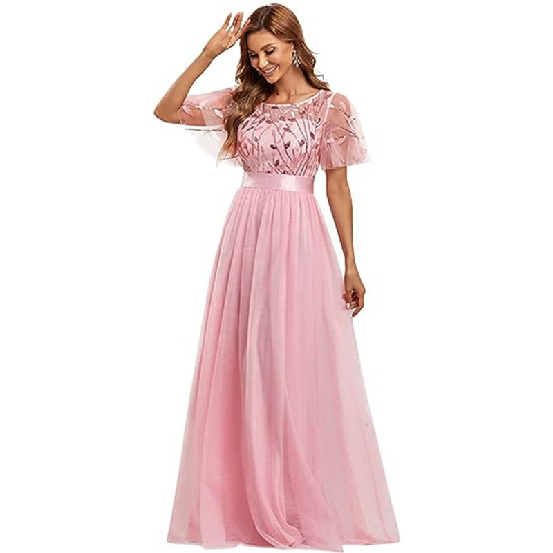 (Cross-border trading), lace long evening dress, European style, 2025 years