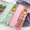 Stainless steel Portugal Portable suit 304 Stainless steel Spoon fork Three adult student tableware