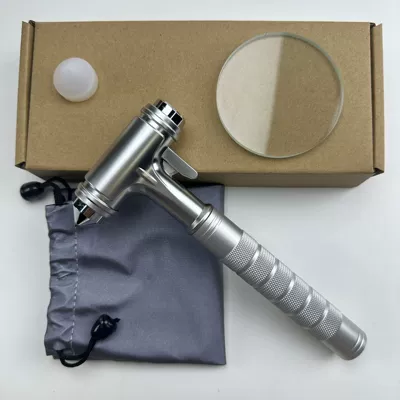 Directly supplied by the manufacturer, the car Qəza çəkici - km48-silver-full-metal-tungsten-steel-safety-hammer-storage-bag-test-glass