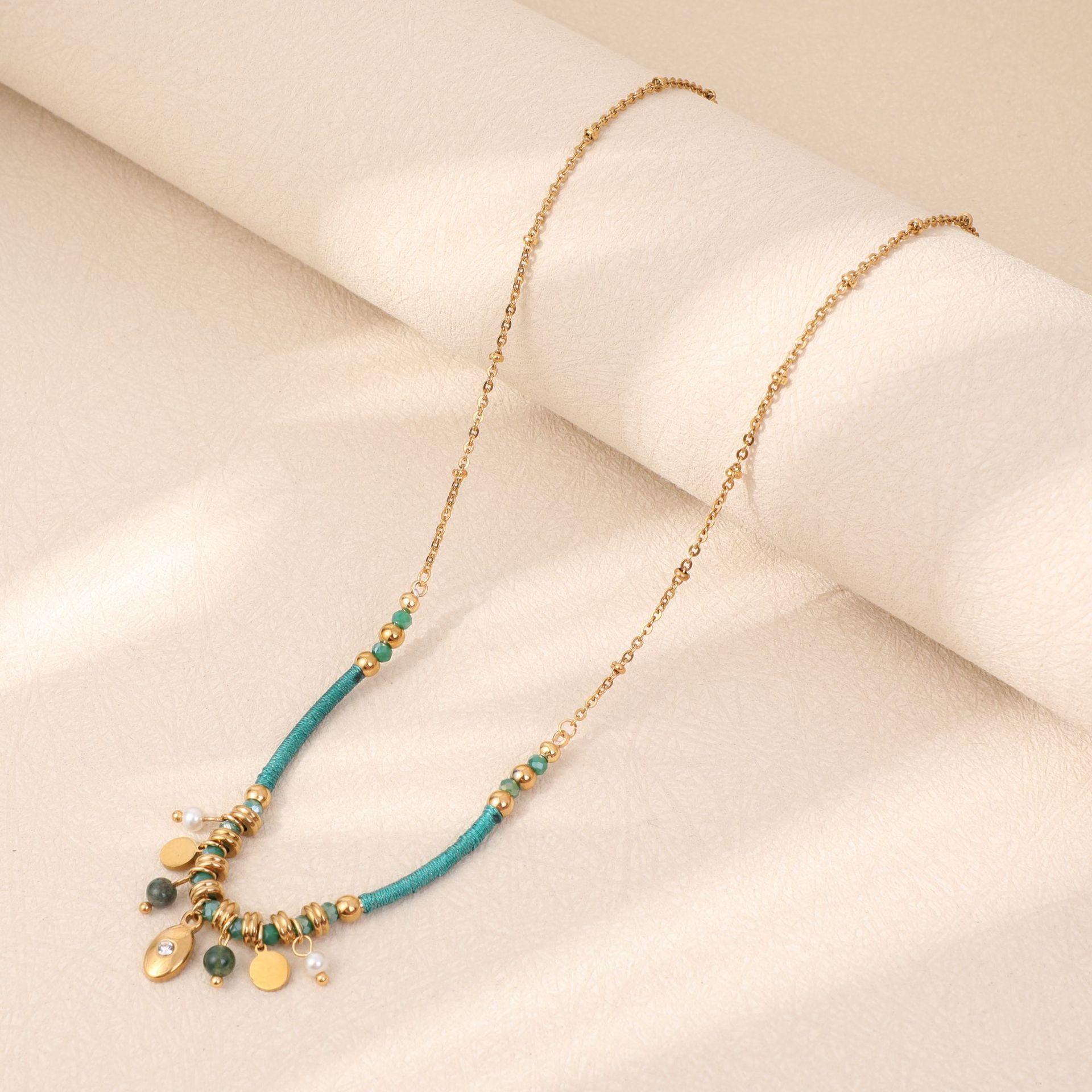 Wholesale Jewelry Simple Style Classic Style Geometric Titanium Steel Plating Necklace display picture 5