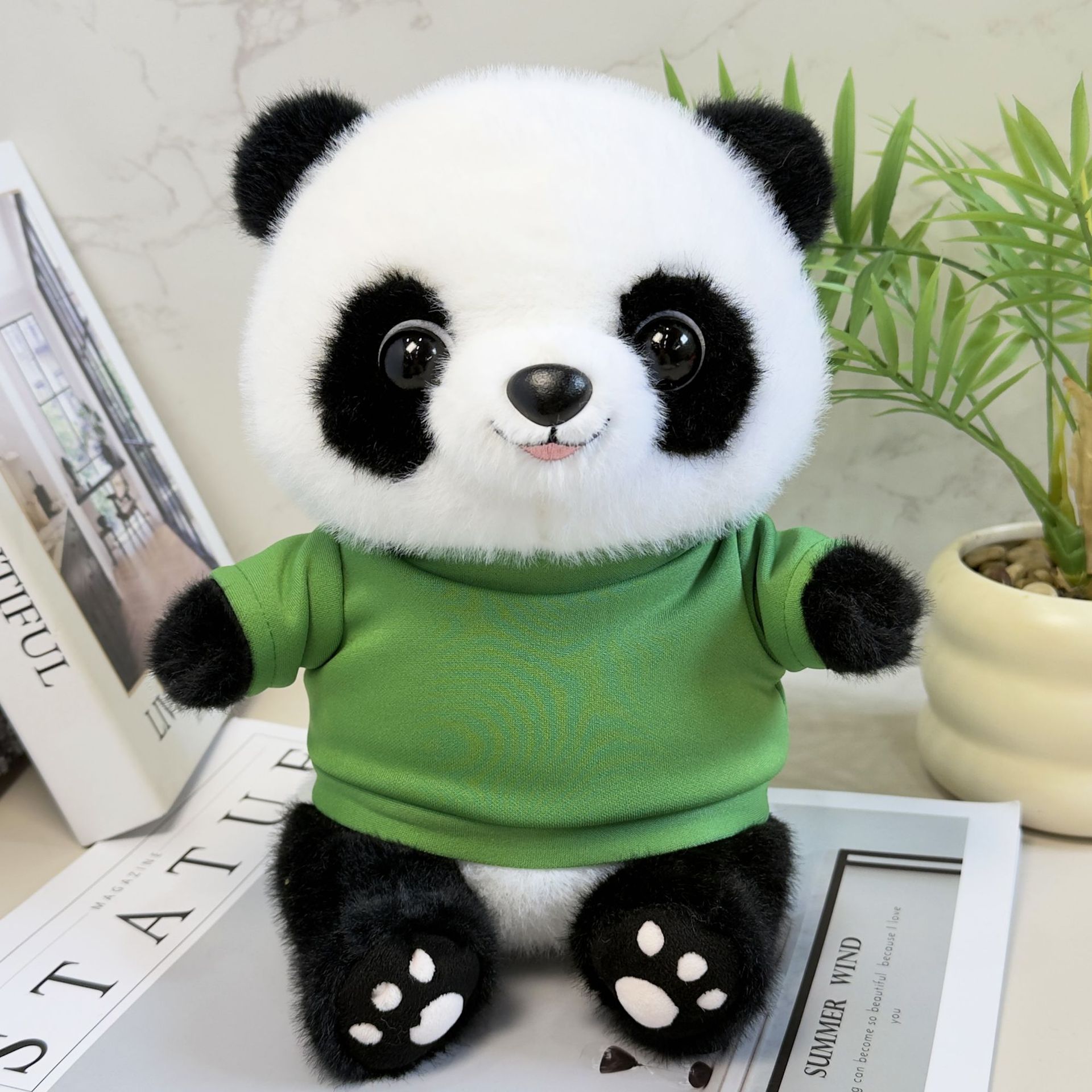 Cute tesoro nacional panda muñeca muñeca de peluche muñeca panda muñeca Chengdu logotipo de la empresa de impresión de recuerdos