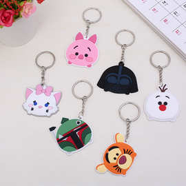 定制可爱卡通钥匙扣潮流创意动漫钥匙圈挂件PVC个性滴胶钥匙扣