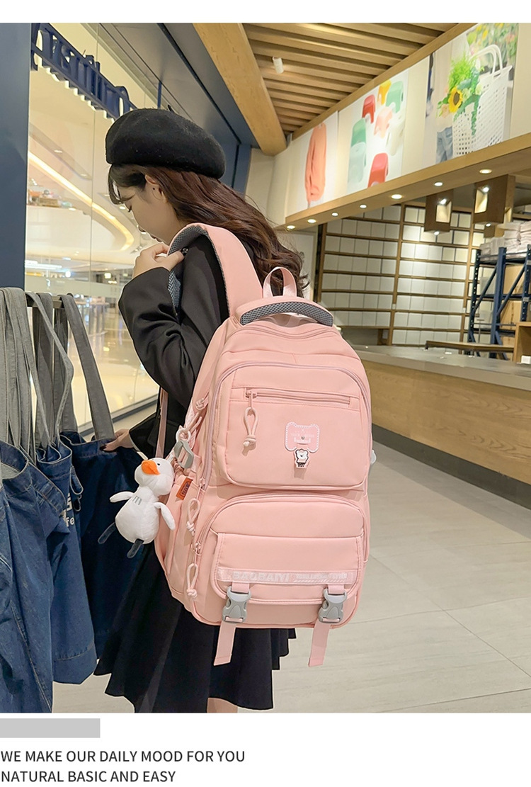 Exquisite schoolbag, large-capacity lightweight backpack for both men and women, backpack for 2024 junior high school, senior high school and college students, for commuting undefined
