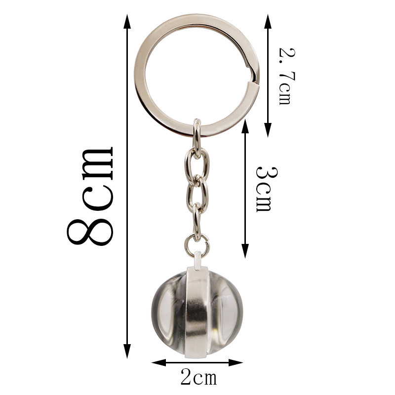 Halloween Demon Pumpkin Keychain Pendant Double Sided Glass Ball Ghost Castle Pendant Key Chain Pendant Ornament_voghion.com