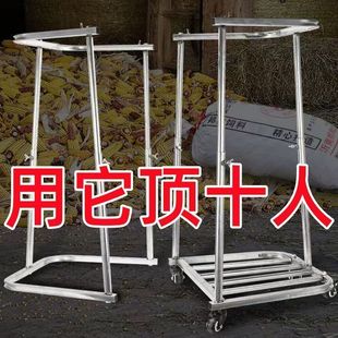 Bag Support Tool, Bagging Device, Bag Filler, Bagging Stand, Movable Bagging Rack with Wheels for Outdoor Use