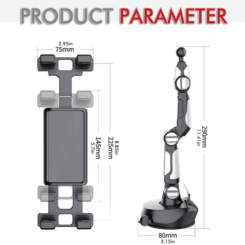 Suction Cup Car Phone Tablet Holder for Truck Dashboard